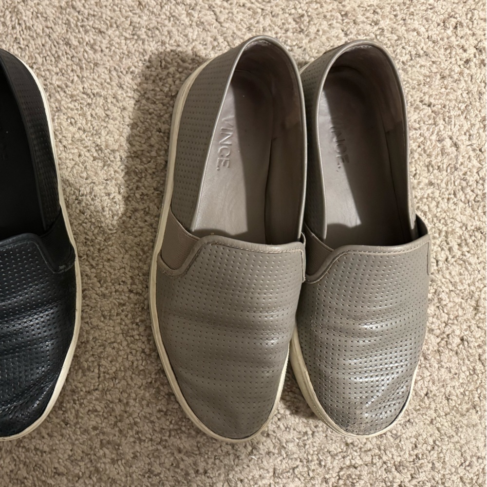 Vince size 6 leather slip on sneaker